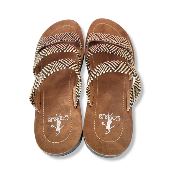 NIB Corkys Dafne Woven Strap Sandal 9 - Picture 4 of 6